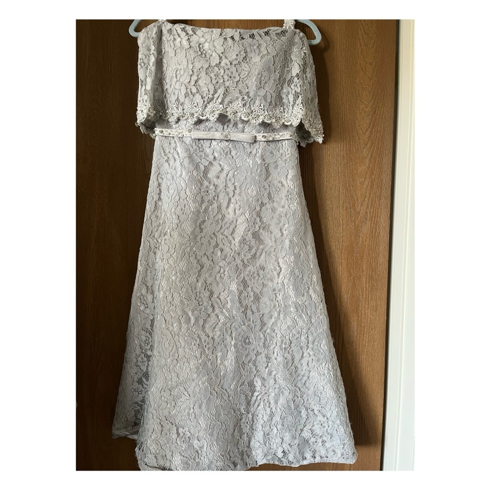 Elegant Lace Dress with Belt